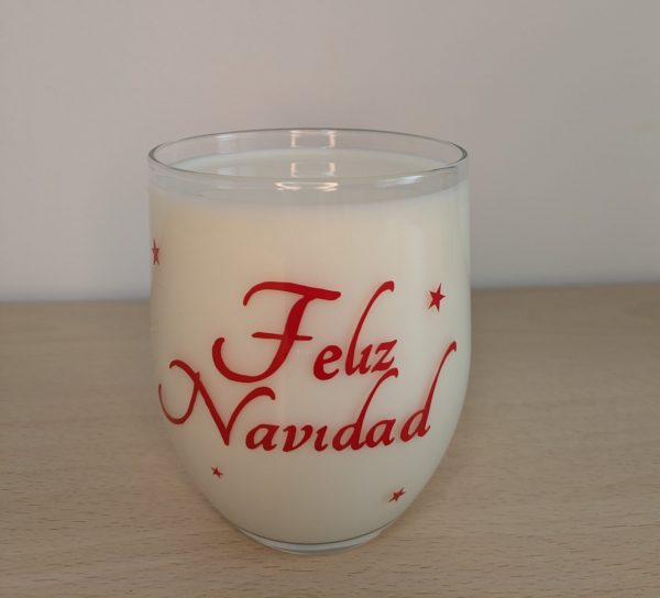 Vaso de cristal con diseño navideño - Imagen 4