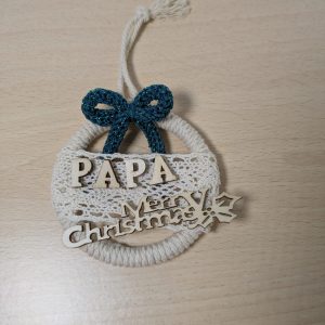 adorno navidad macrame personalizable
