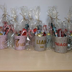 Tazas personalizadas con chocolatinas
